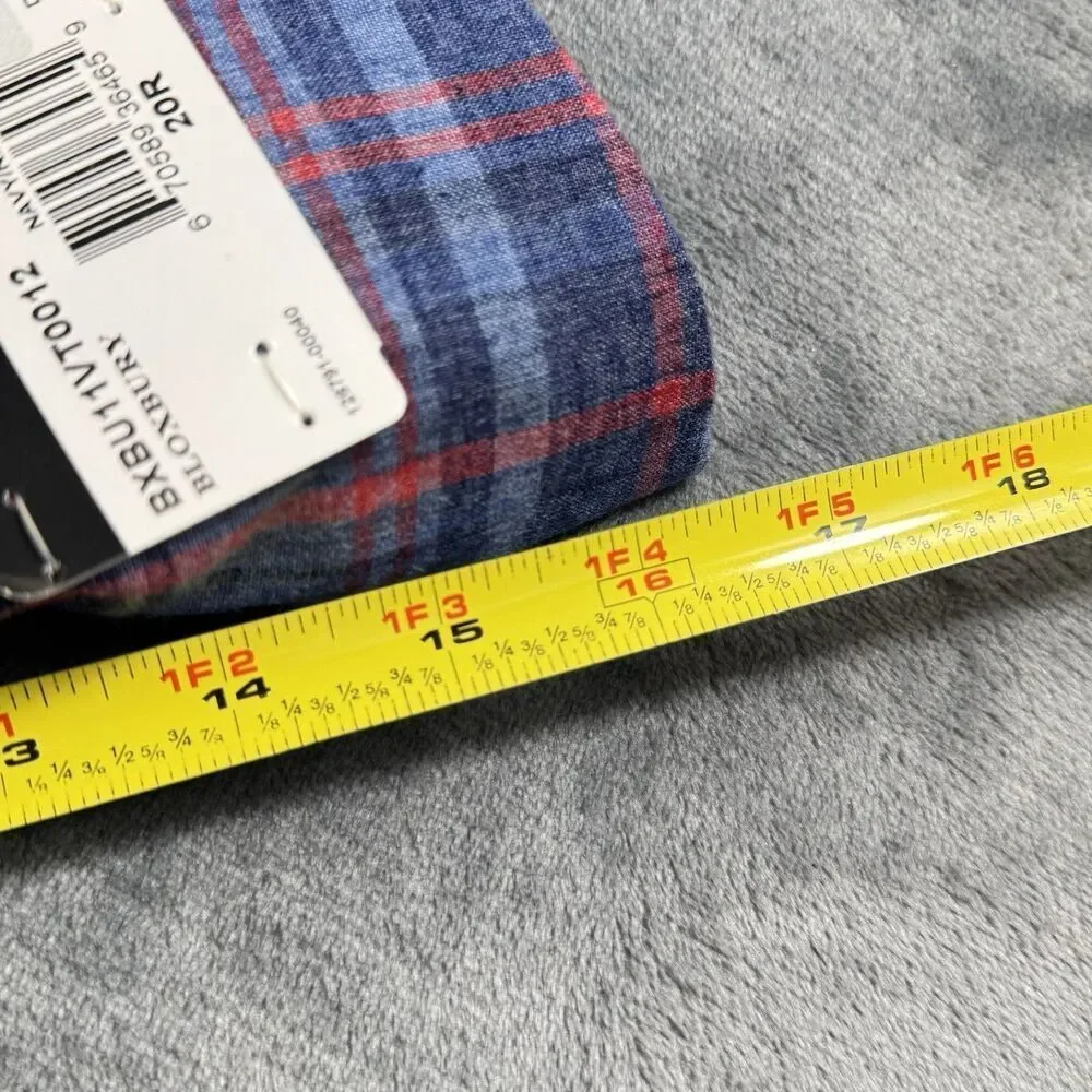 LAUREN RALPH LAUREN Boy 20R Bloxbury Blue Red Plaid Sport Coat Blazer Linen Blen
